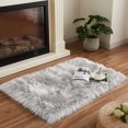 thumbnail image 2 of LAICAIW Super Soft Small Grey 2x3 Rug Faux Sheepskin Fur Rug Fluffy Rug Washable Rug for Bedroom Dorm Nursery Bedside Rug Luxury Home Decor, Rectangle, 2 of 7