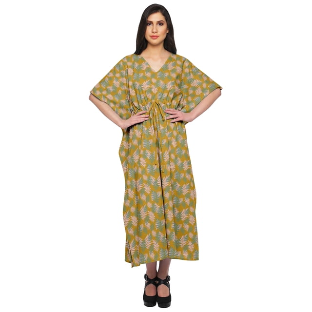 Moomaya Caftan pour Femmes, Tenue de Détente de Vacances, Robe Maxi, Robe Africaine pour Femmes - 4TG-5TG