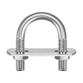 thumbnail image 1 of Unique Bargains Round U-Bolts 3 Sets 22mm Inner Width 39mm Length M6 with Nuts and Plates, 1 of 5