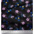 thumbnail image 3 of Soimoi Black Silk Fabric Diamond Geometric Print Sewing Fabric Yard 42 Inch Wide, 3 of 3