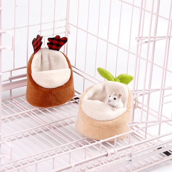 CBFFDC Nid de Hamster Confortable Petit Lit de Couchage Hamster Hiver Chaud Lavable Peluche Douce Maison pour Cochon d'Inde Écureuil Non Décolorant