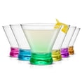 thumbnail image 1 of Verres à Martini sans Pieds Colorés Hue - 8 oz - Ensemble de 6, 1 of 9