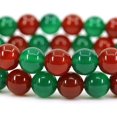 thumbnail image 2 of Bracelet Extensible en Perles Boule 8 mm en Agate Rouge de Qualité AA 7 Pouces Unisexe, 2 of 3