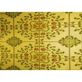 thumbnail image 1 of Ahgly Tapis Rectangulaire Lavable en Machine Intérieur Transitionnel Jaune, 5 Pieds x 7 Pieds, 1 of 7
