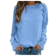 thumbnail image 1 of SNKSDGM Chandails Graphiques pour Femmes Grande Taille pour Femmes Chandails Courts pour Femmes Chandails Quotidiens pour Femmes Maison Extérieur Entraînement Manches Longues T-Shirt Col Rond Haut Chandail Imprimé Blouse de Rue Mode Urbaine TTG, 1 of 5
