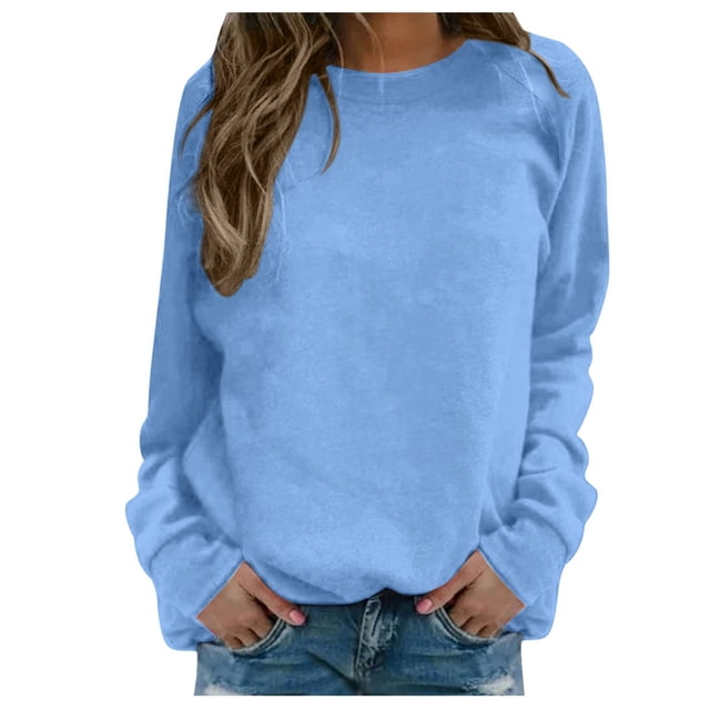 SNKSDGM Chandails Graphiques pour Femmes Grande Taille pour Femmes Chandails Courts pour Femmes Chandails Quotidiens pour Femmes Maison Extérieur Entraînement Manches Longues T-Shirt Col Rond Haut Chandail Imprimé Blouse de Rue Mode Urbaine TTG