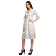 thumbnail image 4 of Moomaya Robe Imprimée Longueur Genou pour Femmes Grande Taille Vêtements Décontractés Tenue d'Été, 4 of 4