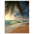 thumbnail image 2 of Beautiful Tropical Beach with Palms - Beach Photo Canvas Print, 2 of 3