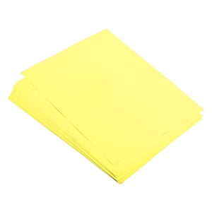Uxcell 100 Feuilles Papier couleur 11,8x7.9 pouce A4 Papier à imprimer 80gsm Fluorescence jaune pour impression de bureau, copie de documents, invitations, formulaires, projets d'art