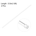 thumbnail image 2 of Unique Bargains 2pcs Clear Rigid PVC Pipe 1/4' ID x 5/16' OD x 1.6ft 0.04' Wall Round Tube Tubing, 2 of 5