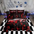 thumbnail image 1 of Erosebridal Neon Car Bedding Queen Comforter Set for Boys, Racing Car Down Comforter, Sports Decor, Reversible 3-Piece, 1 of 7