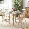 thumbnail image 2 of HOMCOM Foldable Dining Table, Round Drop Leaf Table with Wood Legs, Oak, 2 of 10