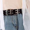 thumbnail image 1 of Ceinture à Oeillets Femme Ceinture en Alliage Cuir Ceinture Jeans Ceinture à Oeillets Femme Ceinture à Oeillets Ceinture à Oeillets à Double Rangée, 1 of 1