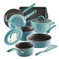 thumbnail image 1 of Rachael Ray Cook + Create Aluminum Nonstick Cookware Set 10-Piece Agave Blue, 1 of 5