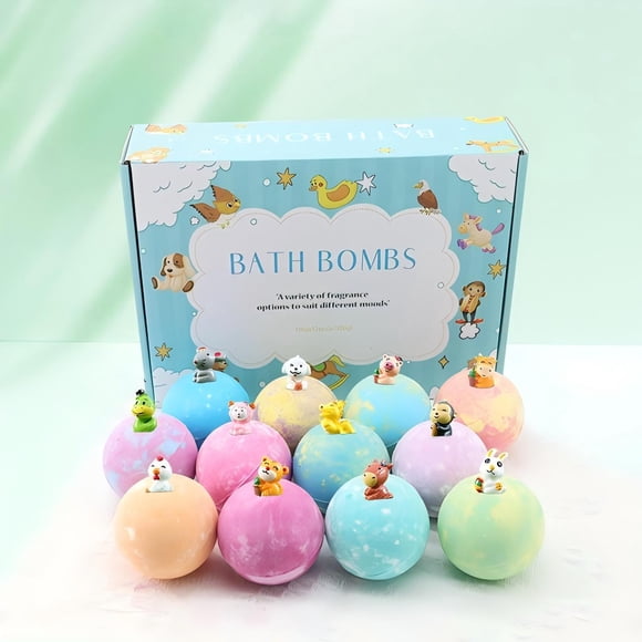 Hearth & Gear Bath Zodiac Animal Toy Set With Oil Bath Bombs For Relaxation & ! Ideal For Kids & Adults Enjoy Bath ! Back for Shower Glove in A Bottle Empty Lotion Containers 6oz Back Tanning