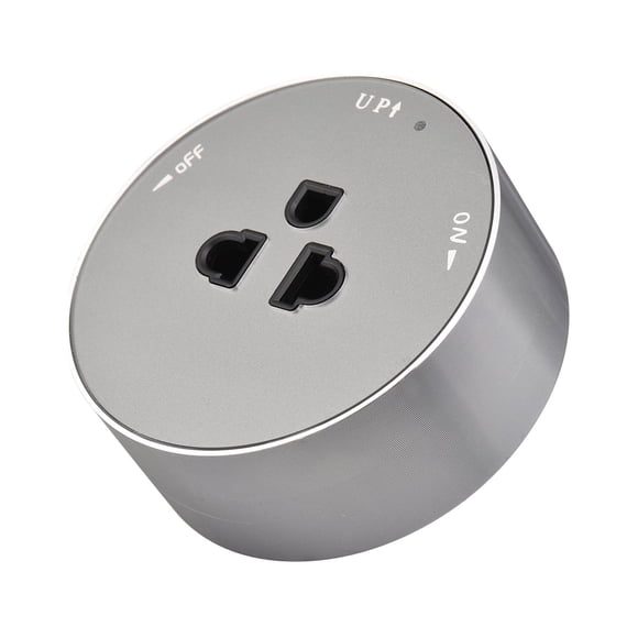 Mistaha Round Grey American Style 15A First Generation Rail-Specific Power Outlet Adapter