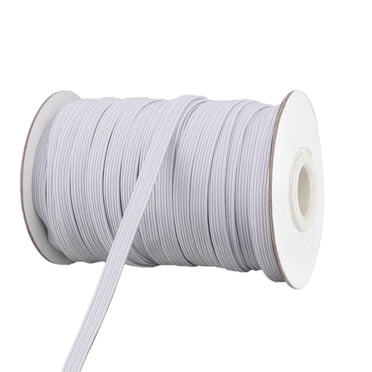 Unique Bargains Outil de Couture en Polyester Bobine de Bande Élastique Extensible Blanc 29.5 Yards x 0.2 Pouces