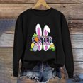 thumbnail image 4 of EGNMCR Easter T-Shirt Imprimé T-Shirts Graphiques pour Femmes T-Shirts pour Femmes T-Shirt à Col Rond pour Femmes Haut à Manches Longues Imprimé Easter Chandails T-Shirt pour Femmes, 4 of 5