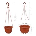 thumbnail image 4 of 10Set Brown Plastic Hanging Planter Basket Set for Garden 43X5.15X3.14in, 4 of 8