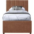 thumbnail image 3 of Pemberly Row Contemporary Cognac Vegan Leather Twin Trundle Bed, 3 of 9