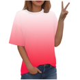 thumbnail image 2 of Lolmot Blouses pour Femmes, T-shirt Imprimé de Mode pour Femmes à Manches Courtes, Blouse à Col Rond, Hauts Décontractés, 2 of 5