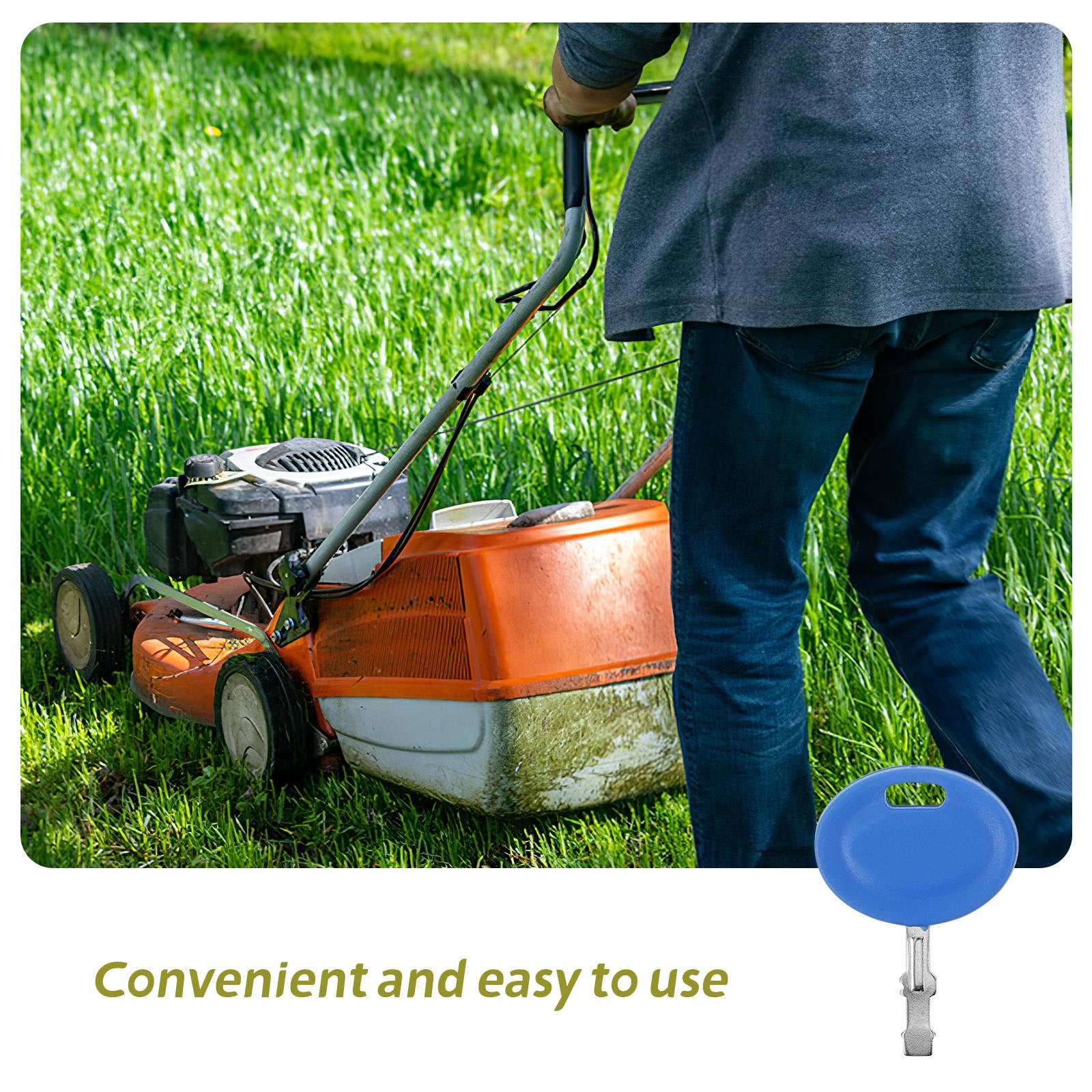 KAKOWELY 4Set Lawn Mower Parts Accessories Metal Blue for Yard Work Homeowners