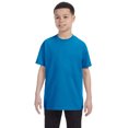thumbnail image 1 of Hanes 54500 Youth Tagless T-Shirt - Sapphire - Small, 1 of 1