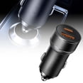 thumbnail image 1 of 66W 1 Type C 1 USB Interface Car Charger ABS Material Fast Charging for Smartphones Tablets, 1 of 6
