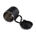 thumbnail image 2 of Portable Carabiner Hook Handle Mug With Lid Outdoor Travel Coffee Mug Camping Hiking Cup Lightweight Stainless Steel Mug Parts, 2 of 11