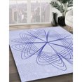 thumbnail image 3 of Ahgly Tapis d'Intérieur Lavable en Machine Carré Lavande Bleu, 5 Pieds Carré, 3 of 7