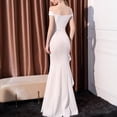 thumbnail image 4 of UPPADA Wedding Guest Dresses for Women One Shoulder Ruched Formal Evening Dress Wrap Ruffle Hem Dress Halter Bodycon Maxi Dress High Waist Party Prom Gown Cocktail Dress Clearance on sale, 4 of 5