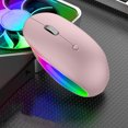 thumbnail image 4 of Rbaofujie Gaming Mouse Wireless Bluetooth Mouse Unique Design Type-c Fast Charging Long Battery Life Colourful LED Light Adjustable DpI Adaptable To A Wide Range Of Devices Rechargeable Mouse, 4 of 8