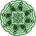 thumbnail image 1 of Ahgly Company Machine Washable Indoor Round Transitional Pale Green Area Rugs, 7' Round, 1 of 7