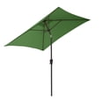thumbnail image 4 of CorLiving 6.5ft x 6.5ft Square Tilting Outdoor Market Umbrella with Steel Frame and Durable Canopy, Forest Green, 4 of 8