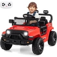thumbnail image 1 of OLAKIDS 12V Ride On Truck, Battery Powered Electric Vehicle for Kids with Remote Control, Foldable Reflective Mirror, Spring Suspension, Music, LED Lights, Ride on Toy for 3+ Boys Girls, 1 of 9