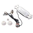 thumbnail image 3 of Prewired Active Pickup w/2 Sets Screws Knobs White Guitar Replacement Parts, 3 of 8