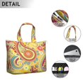 thumbnail image 3 of Ethnic Paisley Ornament Weekender Bohemian Chic Travel Duffel with Artistic Floral Pattern, Vintage Mala Inspired Design, 3 of 5