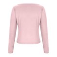 thumbnail image 3 of Dealovy Womens Long Sleeve Shirts Round Neck Slim Fitted Going out Tops Solid Color Basic Undershirts, 3 of 5