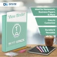 thumbnail image 4 of Davis Group Economy 3-Ring View Binders, 1" Round Rings, 225 Capacity, Mint, Pack of 6, 4 of 4