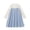 Blue, variant on NJDVHB Winter Dresses for Toddler,Toddler Girl Princess Dress,Girls Party Dress,Girls Solid Crewneck Long Sleeved Dress Fake Two Casual Loose Dresses,Purple,110