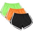 thumbnail image 2 of Timegard 3pc Womens Yoga Short Elastic Waisted Summer Athletic Running Active Sports Shorts Sweatshorts, 2 of 7