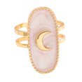 thumbnail image 2 of Finger Ring Oval Design Adjustable Opening Enamel Process Women Ring Multi-Symbol Design Hearts Stars Moons Pattern Finger Band, 2 of 8