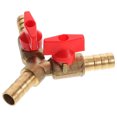 thumbnail image 4 of MIANGASTORE 3 Way Shut Off YShaped 3 Way Union Intersection Brass Shut Off Fitting ( Copper 10mm Golden Red ), 4 of 5