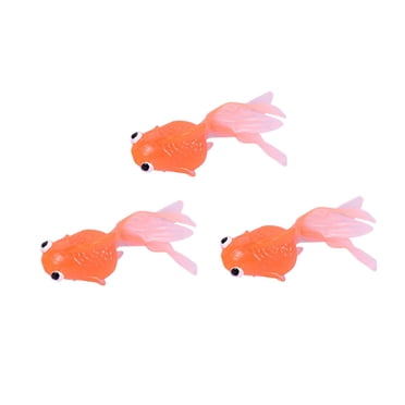 Deals of The Day Clearance! 3PC Floating Simulation Goldfish 6.5CM Translucent Soft TPR Floating Marine