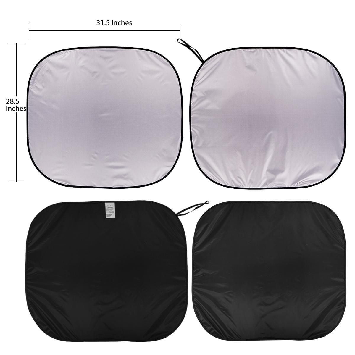 Auto Drive Universal Fit deux pièces pare-brise Twist Sun Shade, 28.5 "* 31.5"