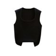 thumbnail image 2 of Timegard Tank Tops for Women Sleeveless Solid Color Basic Tee Casual Slim Cropped Shirts Tops Summer, 2 of 3