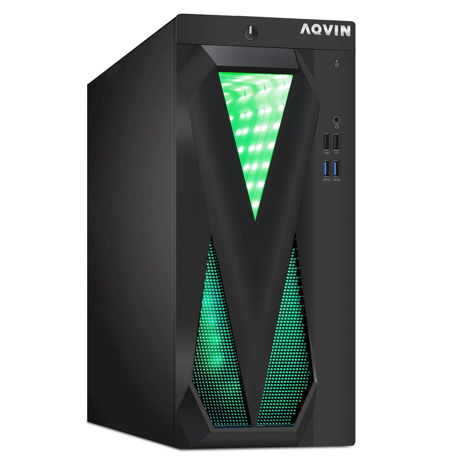 AQVIN InfinityLite Gaming Desktop Computer PC Intel Core i7 processor 32GB DDR4 RAM 512GB SSD 2TB HDD AMD RX 550 4GB GDDR5 Windows 11 Pro Refurbished