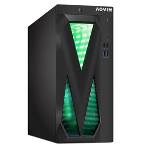 AQVIN InfinityLite Gaming Desktop Computer PC Intel Core i7 processor 32GB DDR4 RAM 512GB SSD 2TB HDD AMD RX 550 4GB GDDR5 Windows 11 Pro Refurbished