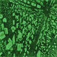 thumbnail image 1 of Ahgly Company Machine Washable Indoor Square Transitional Deep Emerald Green Area Rugs, 8' Square, 1 of 7