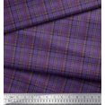 thumbnail image 2 of Soimoi Cotton Duck Fabric Plaid Check Print Fabric by Yard 56 Inch Wide, 2 of 3